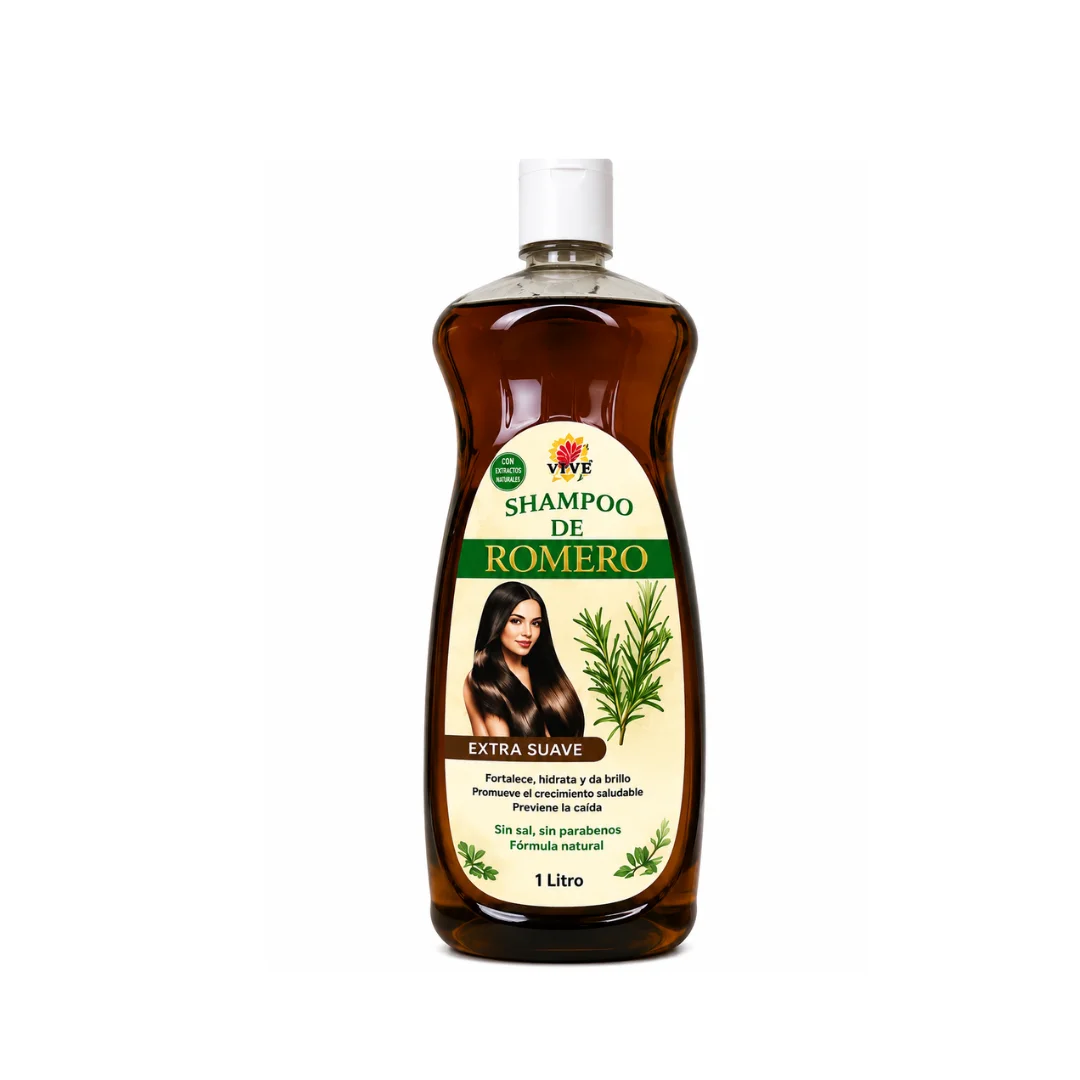 Shampoo de Romero Extra Suave con Extractos Naturales – Vive