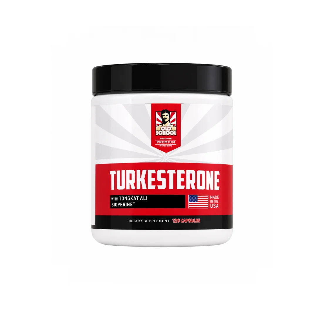 Turkesterone con Tongkat Ali y BioPerine – Old School (120 Cápsulas - Made in the USA)